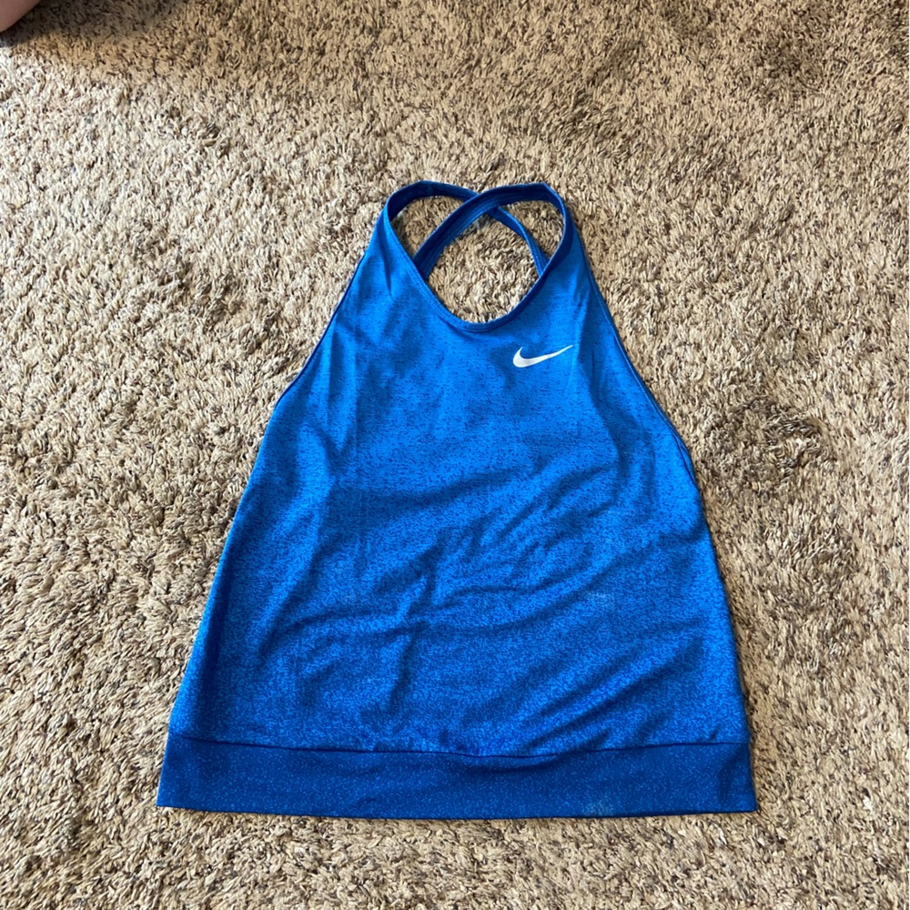 Blue Ombré Nike Open Back Tank Top
